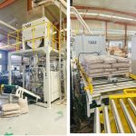 15KG Pelên darîn ên ku giraniya dagirtina çenteyan dikin Xeta Palletîzasyonê ji bo radestkirinê amade ye